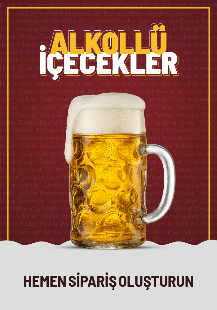 Alkollü İçecekler Dikey Banner Görseli